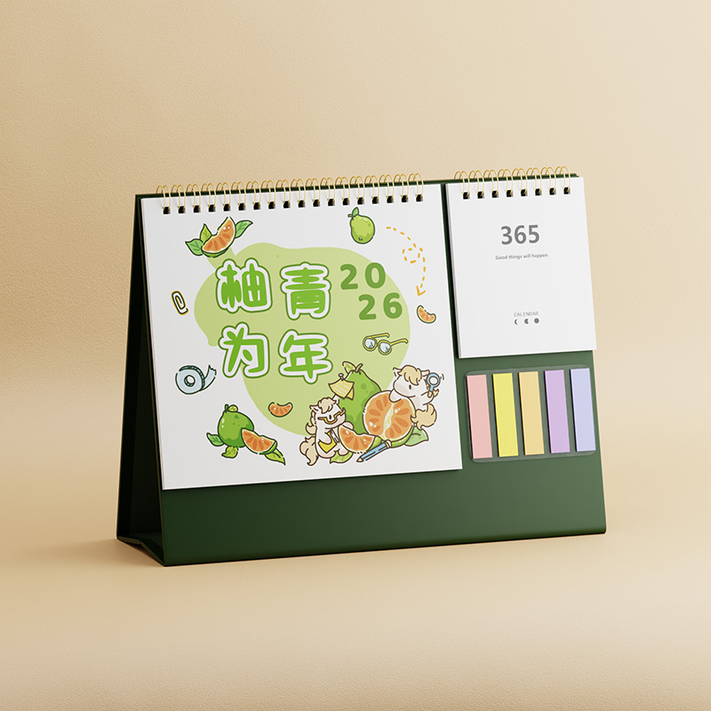 便簽綠色紙架臺(tái)歷